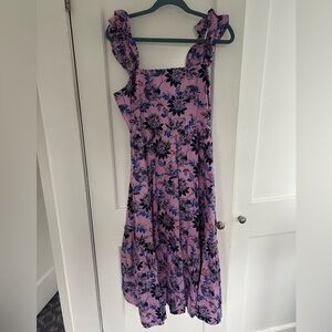 J. Crew Dark Pink Floral Maxi Dress